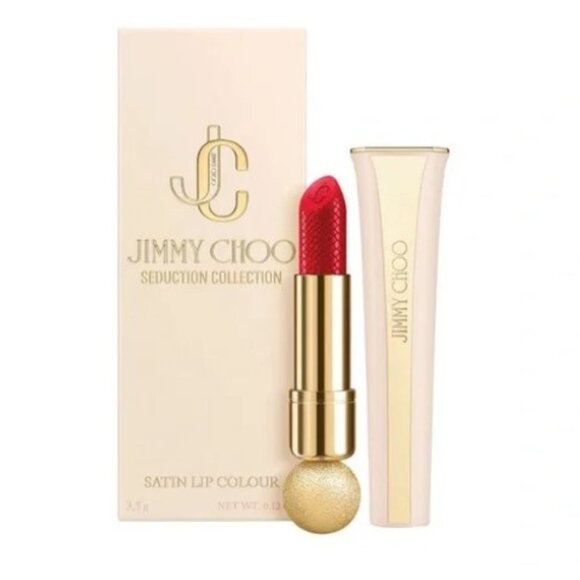 Jimmy Choo Seduction Collection Satin Lip Color 001 Red Carpet Wrapped B…